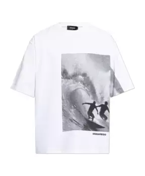 Футболка с принтом Dsquared2, белый