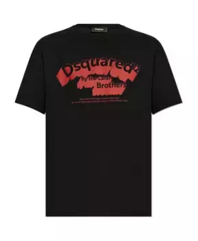 Футболка с принтом Dsquared2, черный