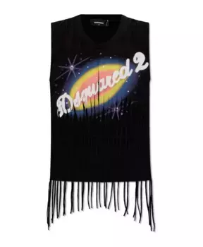 Футболка с принтом Dsquared2, черный