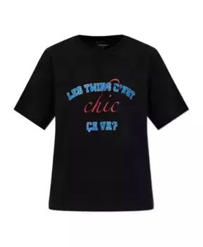 Футболка с принтом Dsquared2, черный