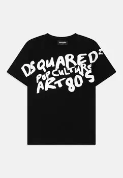 Футболка с принтом Dsquared2, цвет black