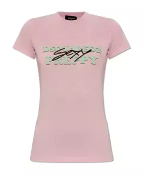 Футболка с принтом Dsquared2, розовый