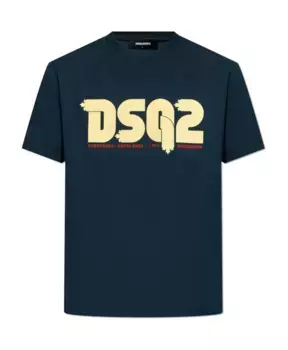 Футболка с принтом Dsquared2, синий