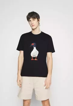Футболка с принтом DUCKY HUGO, цвет black