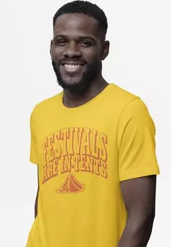 Футболка с принтом DUKE SONS IN-TENTS FESTIVALS Henry Tiger, желтый