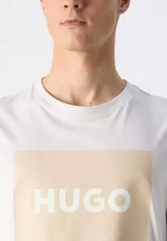 Футболка с принтом DULIVE222 HUGO, бежевый