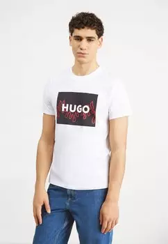 Футболка с принтом Dulive HUGO, белый