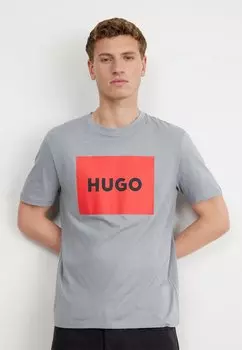 Футболка с принтом DULIVE HUGO, серый