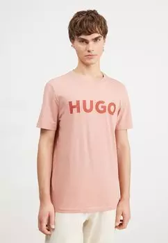 Футболка с принтом Dulivio HUGO, цвет light/pastel red