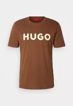 Футболка с принтом DULIVIO HUGO, коричневый