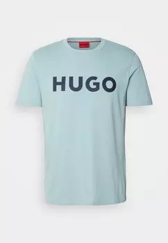 Футболка с принтом Dulivio HUGO, открытый серый