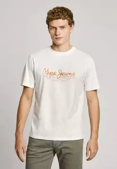 Футболка с принтом DUMAS Pepe Jeans, молочный