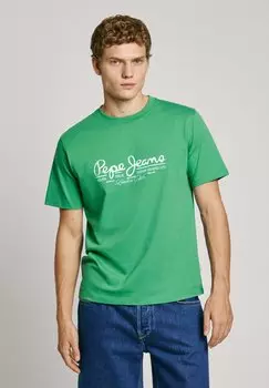 Футболка с принтом DUMAS Pepe Jeans, зеленый