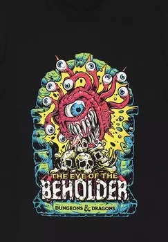 Футболка с принтом DUNGEONS AND DRAGONS BEHOLDER COLOUR POP Henry Tiger, черный