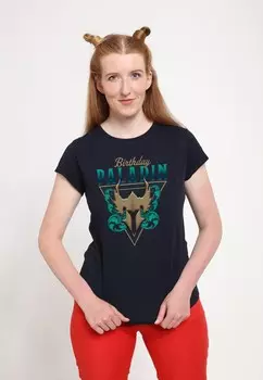 Футболка с принтом DUNGEONS & DRAGONS PALADIN BIRTHDAY Henry Tiger, темно-синий