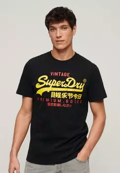 Футболка с принтом DUO Superdry, черный