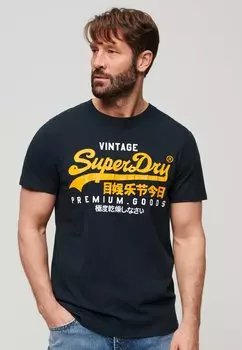Футболка с принтом DUO Superdry, синий