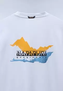 Футболка с принтом DURAND Napapijri, кремовый