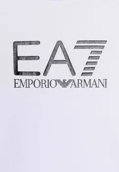Футболка с принтом EA7 Emporio Armani, белая