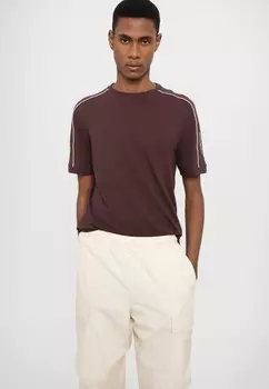 Футболка с принтом EA7 Emporio Armani, бордовый