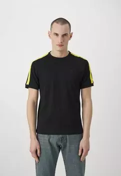 Футболка с принтом EA7 Emporio Armani, черная