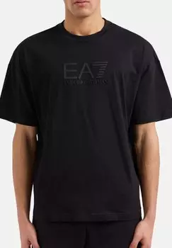 Футболка с принтом EA7 Emporio Armani, черный