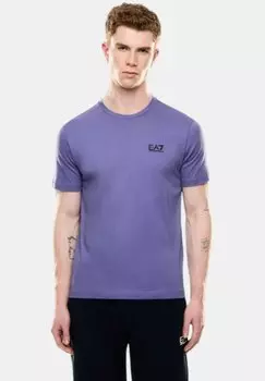 Футболка с принтом EA7 Emporio Armani, фиолетовый
