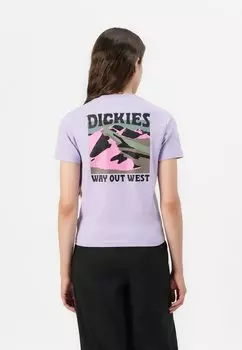 Футболка с принтом EAST GLACIER TEE Dickies, сиреневый