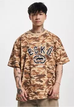 Футболка с принтом ecko unltd., цвет camouflage camel brown