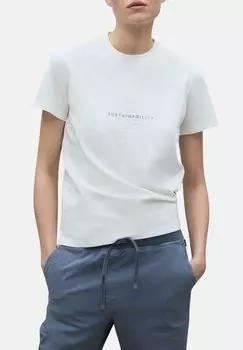 Футболка с принтом Ecoalf, белый