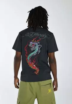 Футболка с принтом Ed Hardy, черный