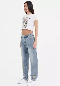 Футболка с принтом Ed Hardy, серый