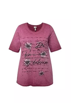 Футболка с принтом EDELWEISS SHORT SLEEVE GRAPHIC TEE Ulla Popken, лиловый