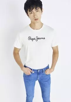 Футболка с принтом EGGO Pepe Jeans, крем