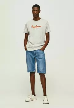 Футболка с принтом EGGO Pepe Jeans, светло-серый