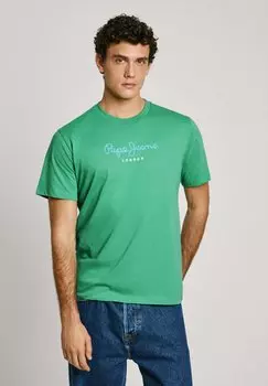 Футболка с принтом EGGO Pepe Jeans, зеленый