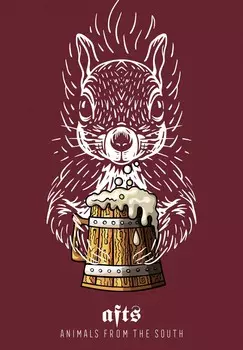 Футболка с принтом EICHHRNCHEN watapparel, темно-красный