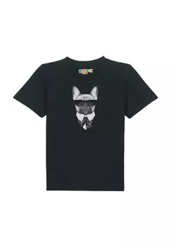 Футболка с принтом EIN FESCHER HUND Watapparel, цвет black