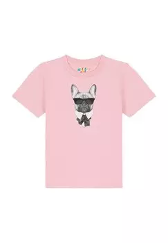 Футболка с принтом EIN FESCHER HUND Watapparel, цвет cotton pink