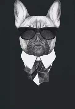 Футболка с принтом EIN FESCHER HUND watapparel, черный