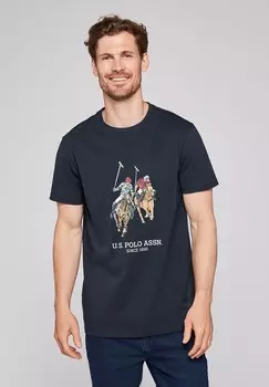 Футболка с принтом EIVIND U.S. Polo Assn., цвет dark sapphire