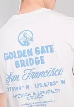 Футболка с принтом ELBERT America Today, кремовый