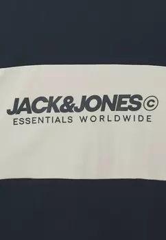 Футболка с принтом ELEGACY BLOCKING TEE NECK Jack & Jones, темно-синий