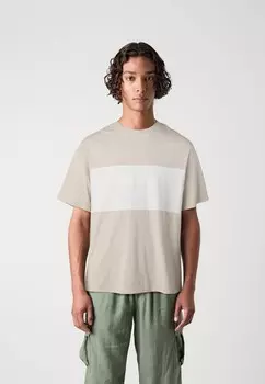 Футболка с принтом ELEGACY BLOCKING TEE ONECK Jack & Jones, кремовый