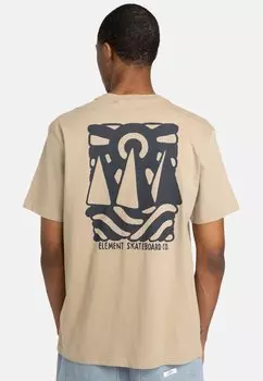 Футболка с принтом Element, бежевый