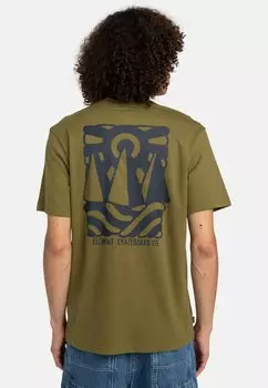 Футболка с принтом Element, оливковый