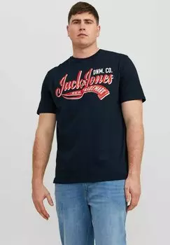 футболка с принтом ELOGO TEE SS O-NECK 2 COL Jack & Jones, темно-синий пиджак