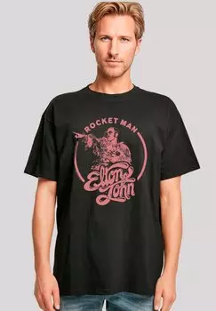 Футболка с принтом ELTON JOHN ROCKETMAN F4NT4STIC, черный