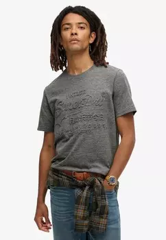 Футболка с принтом EMBOSSED GRAPHIC Superdry, серый