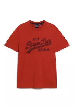 Футболка с принтом Embroidered Vintage Superdry, arizona Orange Grit